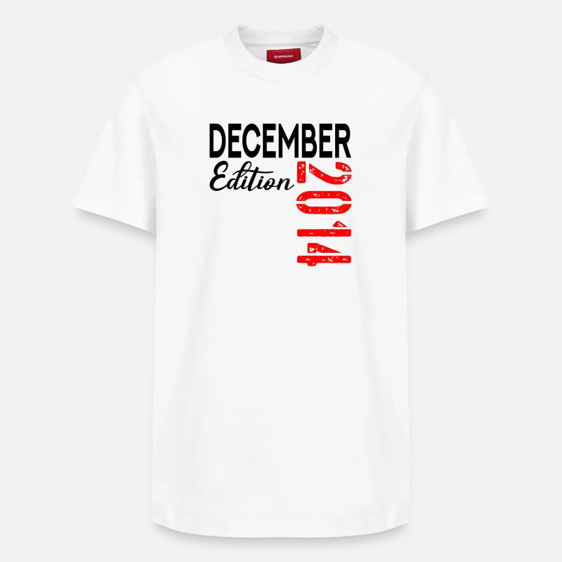 12E ANNIVERSAIRE DÉCEMBRE 2014 - T-shirt unisexe décontracté en coton Supima – de SPREAD - blanc