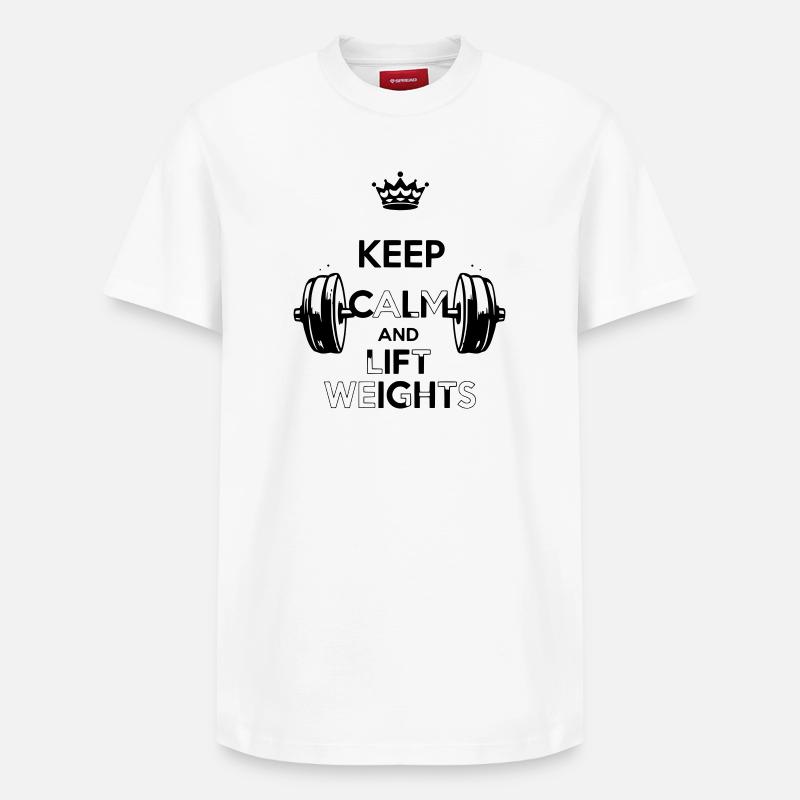 Keep Calm - Relaxed Unisex Supima Cotton T-Shirt – von SPREAD - Weiß