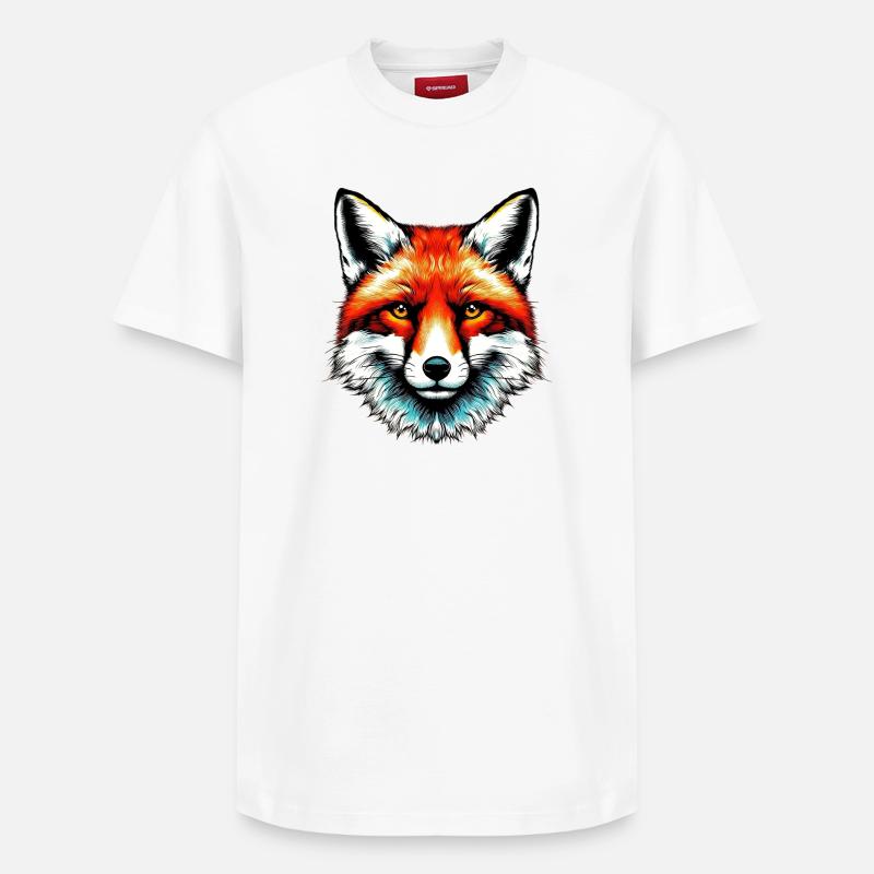 Renard - T-shirt unisexe décontracté en coton Supima – de SPREAD - blanc