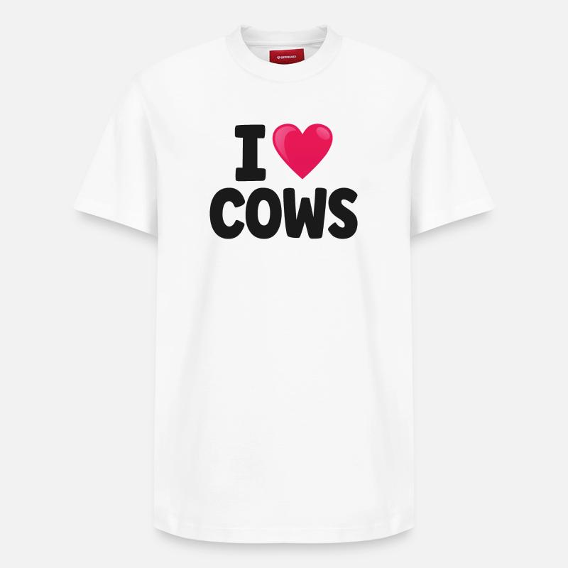 Vache Vaches - T-shirt unisexe décontracté en coton Supima – de SPREAD - blanc