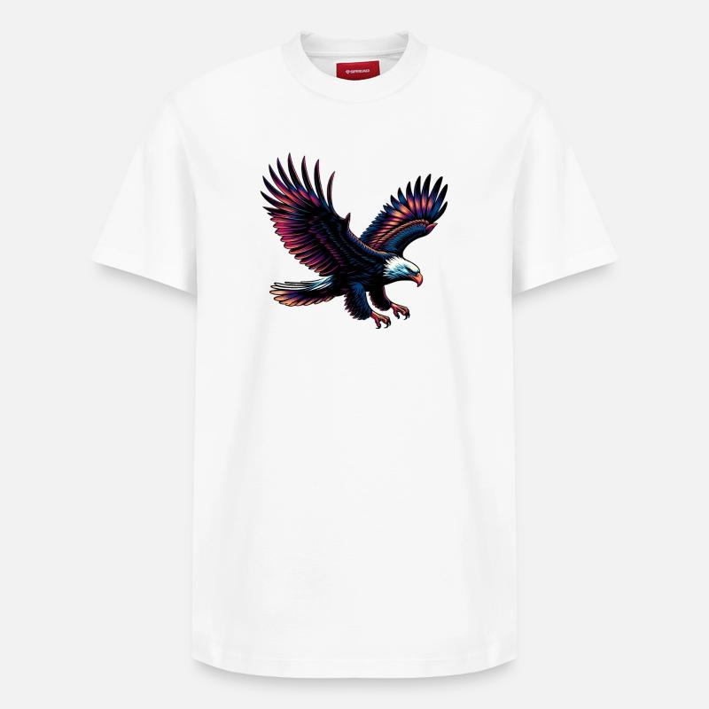 Adler - Relaxed Unisex Supima Cotton T-Shirt – von SPREAD - Weiß