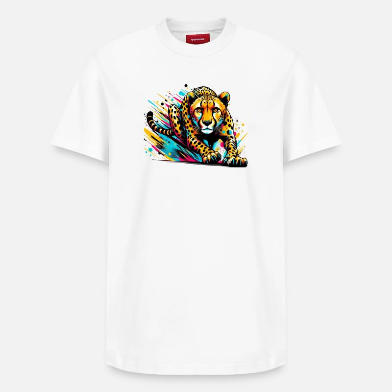 Guépard - T-shirt unisexe décontracté en coton Supima – de SPREAD - blanc