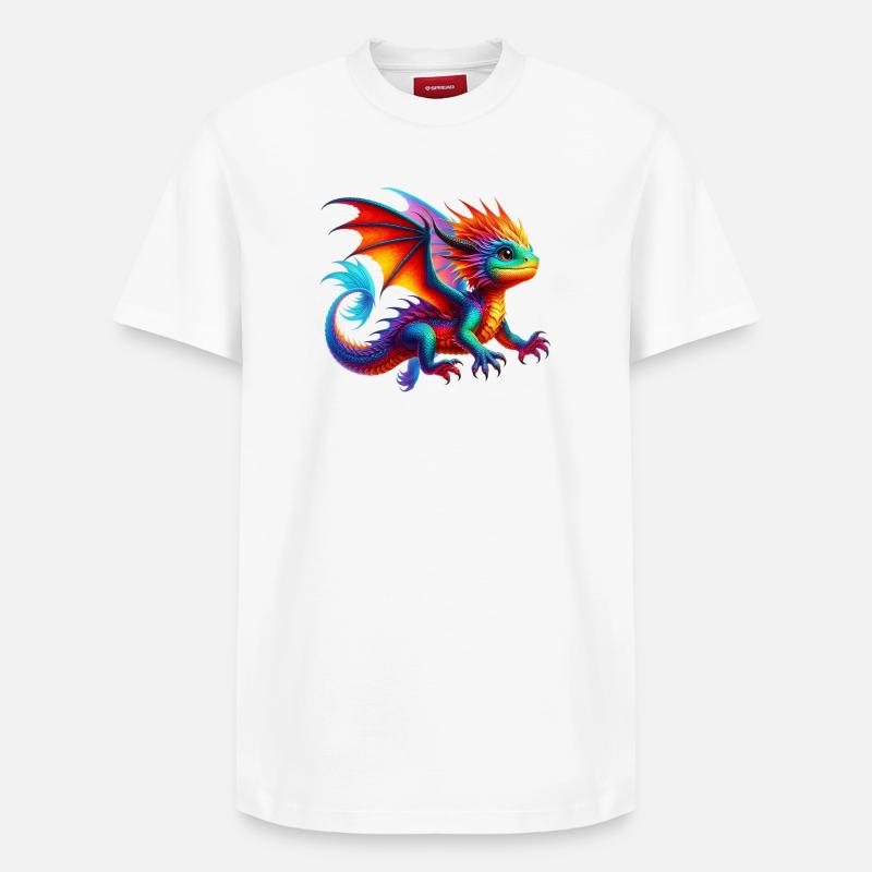 Dragon - T-shirt unisexe décontracté en coton Supima – de SPREAD - blanc