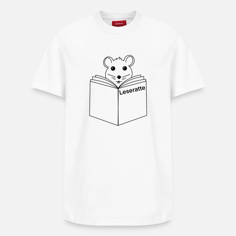 Leseratte - Relaxed Unisex Supima Cotton T-Shirt – von SPREAD - Weiß