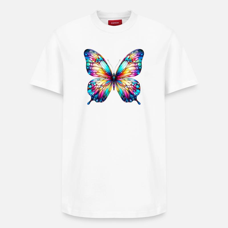 Papillon - T-shirt unisexe décontracté en coton Supima – de SPREAD - blanc