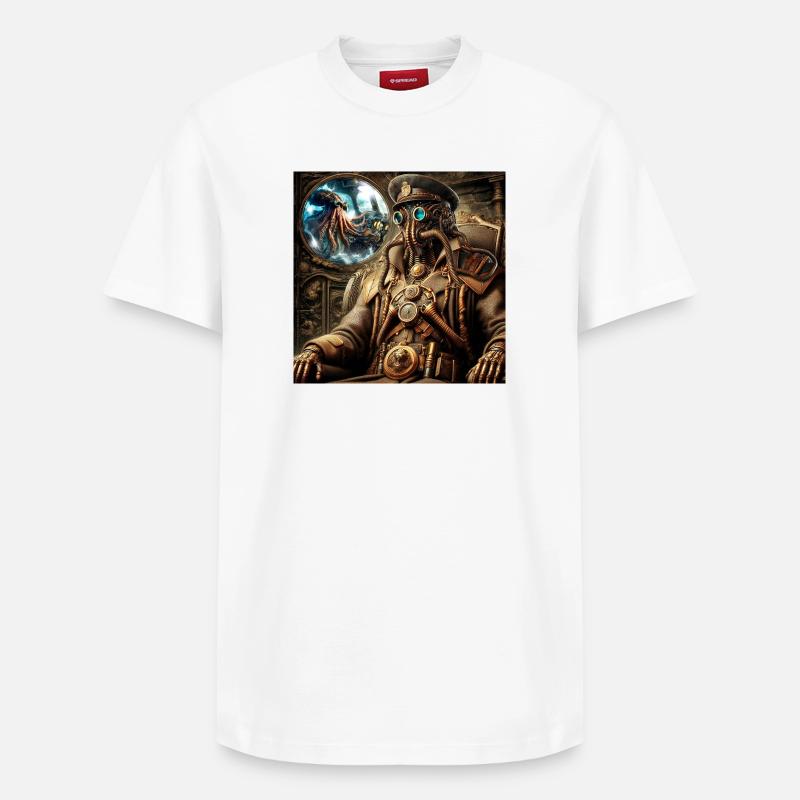 Capitaine Nemo Steampunk - T-shirt unisexe décontracté en coton Supima – de SPREAD - blanc