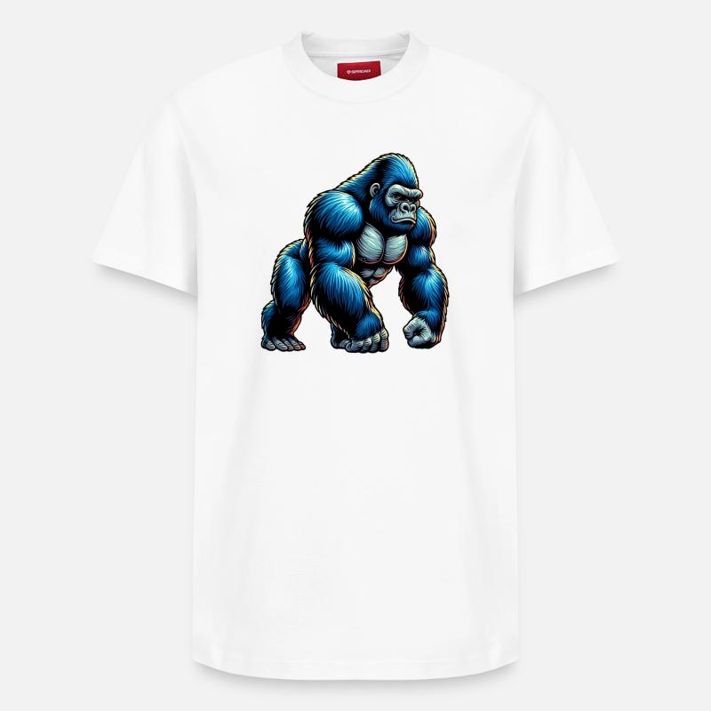 Gorille - T-shirt unisexe décontracté en coton Supima – de SPREAD - blanc