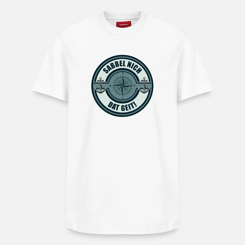 Sabbel nich - Dat geit! - Relaxed Unisex Supima Cotton T-Shirt – von SPREAD - Weiß