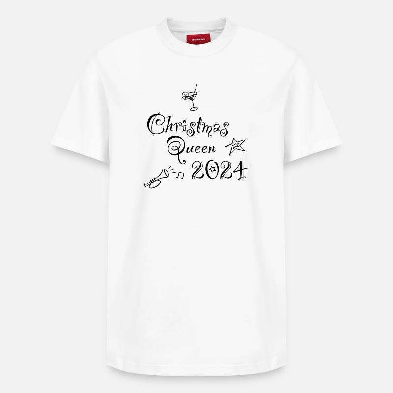 Reine de Noël 2024 - T-shirt unisexe décontracté en coton Supima – de SPREAD - blanc