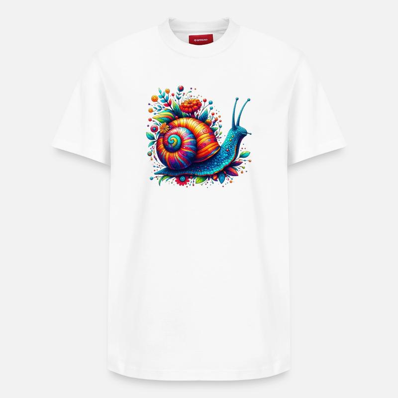 Escargot - T-shirt unisexe décontracté en coton Supima – de SPREAD - blanc