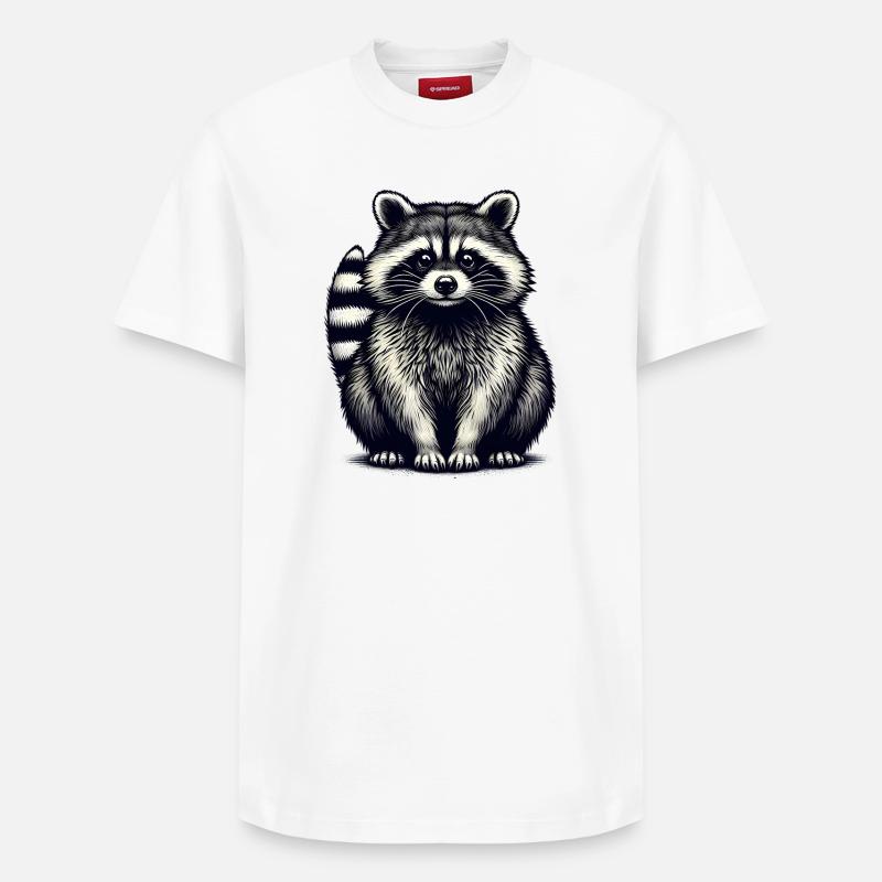 Raton laveur - T-shirt unisexe décontracté en coton Supima – de SPREAD - blanc