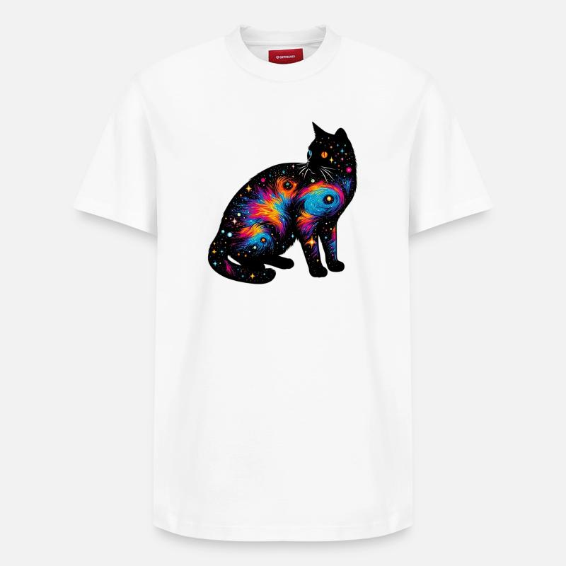 Chat - T-shirt unisexe décontracté en coton Supima – de SPREAD - blanc