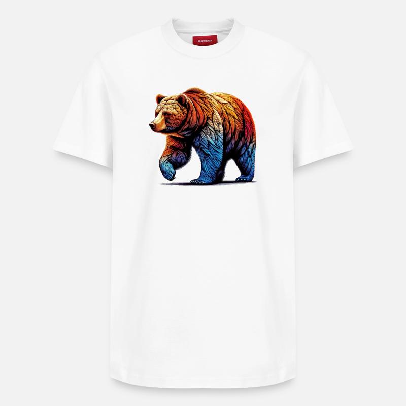 Bär - Relaxed Unisex Supima Cotton T-Shirt – von SPREAD - Weiß