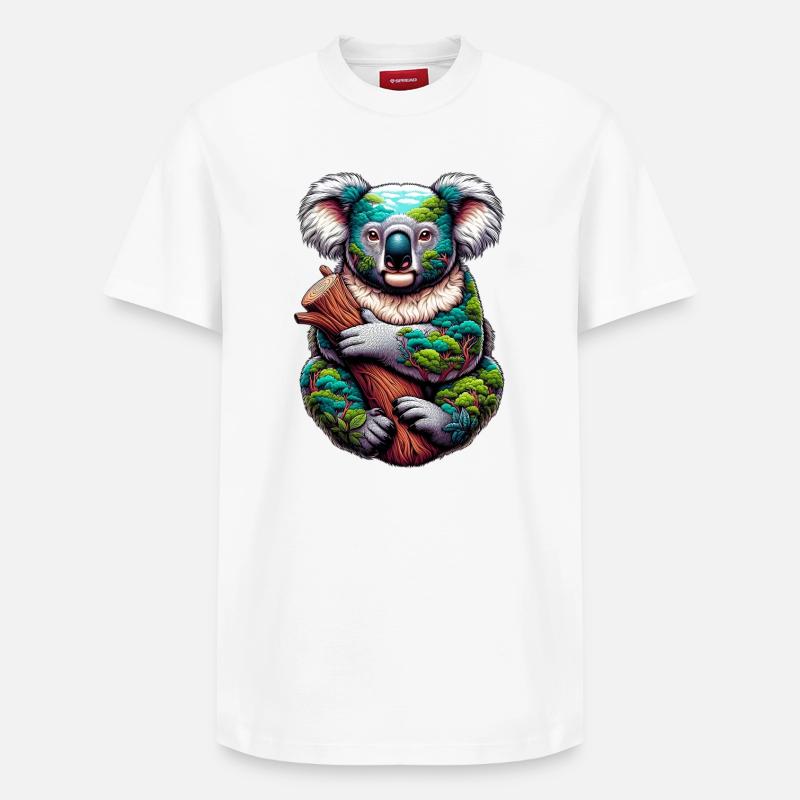 Koala - T-shirt unisexe décontracté en coton Supima – de SPREAD - blanc