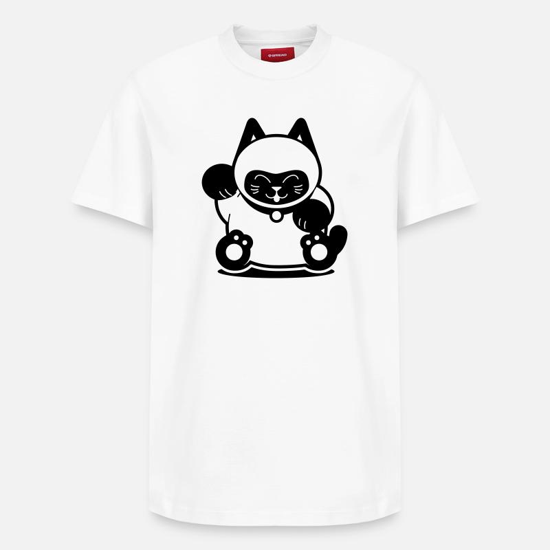 Chat de Siam - T-shirt unisexe décontracté en coton Supima – de SPREAD - blanc