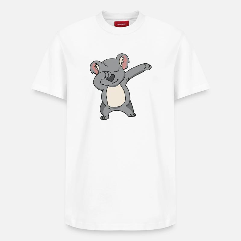 Dabbing Koala - T-shirt unisexe décontracté en coton Supima – de SPREAD - blanc