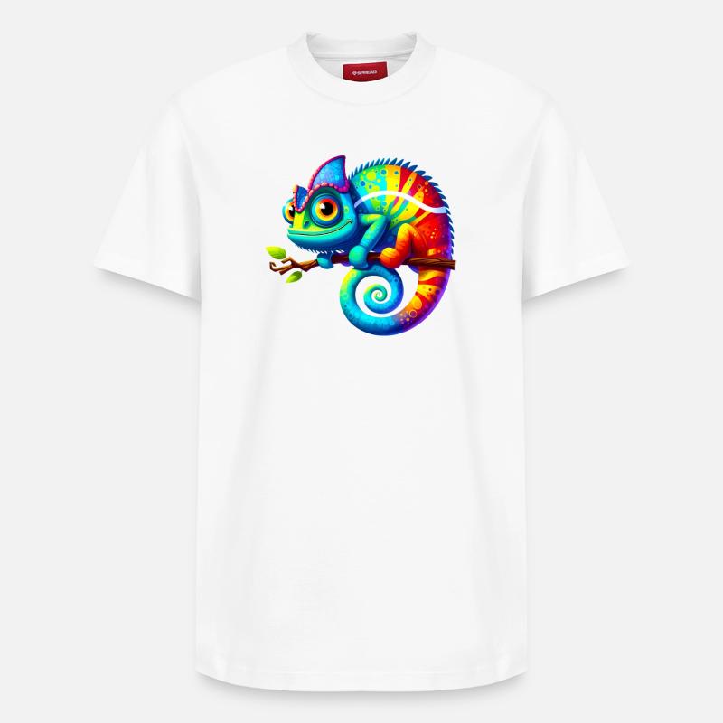 Caméléon - T-shirt unisexe décontracté en coton Supima – de SPREAD - blanc