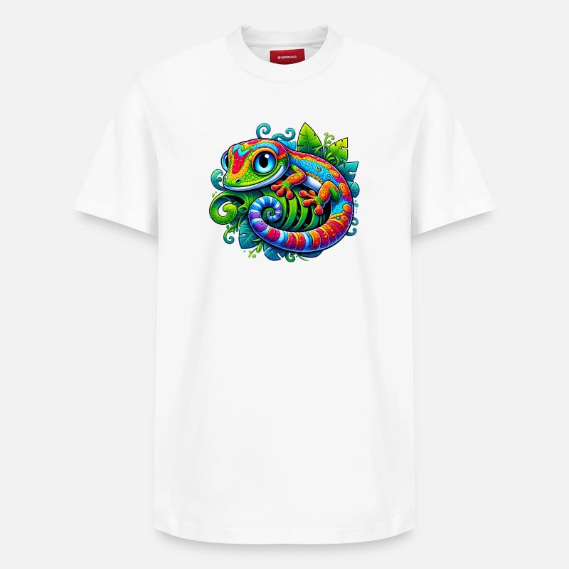 Gecko - T-shirt unisexe décontracté en coton Supima – de SPREAD - blanc
