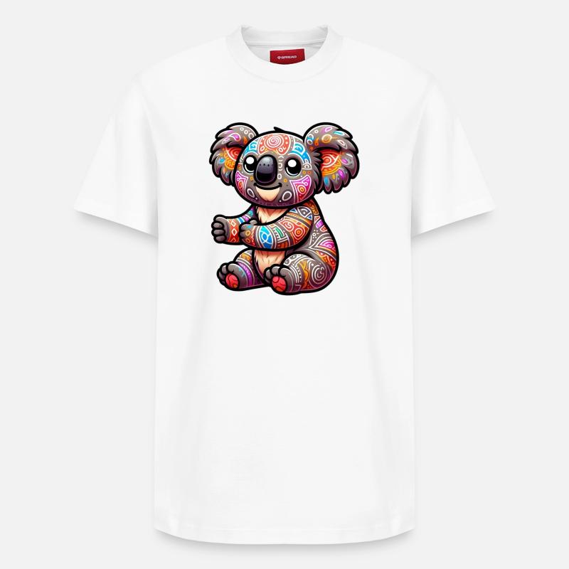 Koala - Relaxed Unisex Supima Cotton T-Shirt – von SPREAD - Weiß