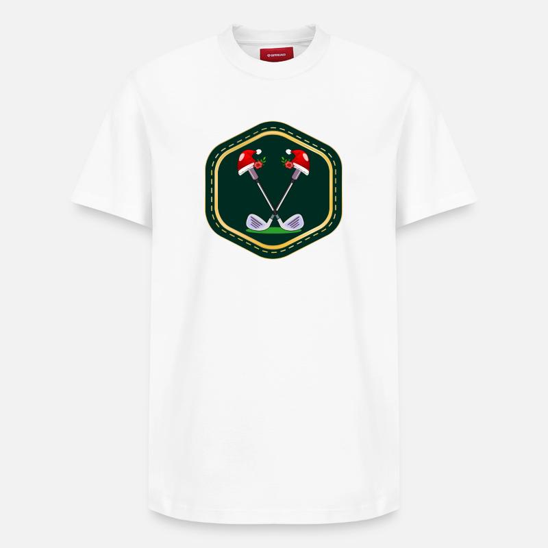 CADEAUX DE NOËL GOLF - T-shirt unisexe décontracté en coton Supima – de SPREAD - blanc