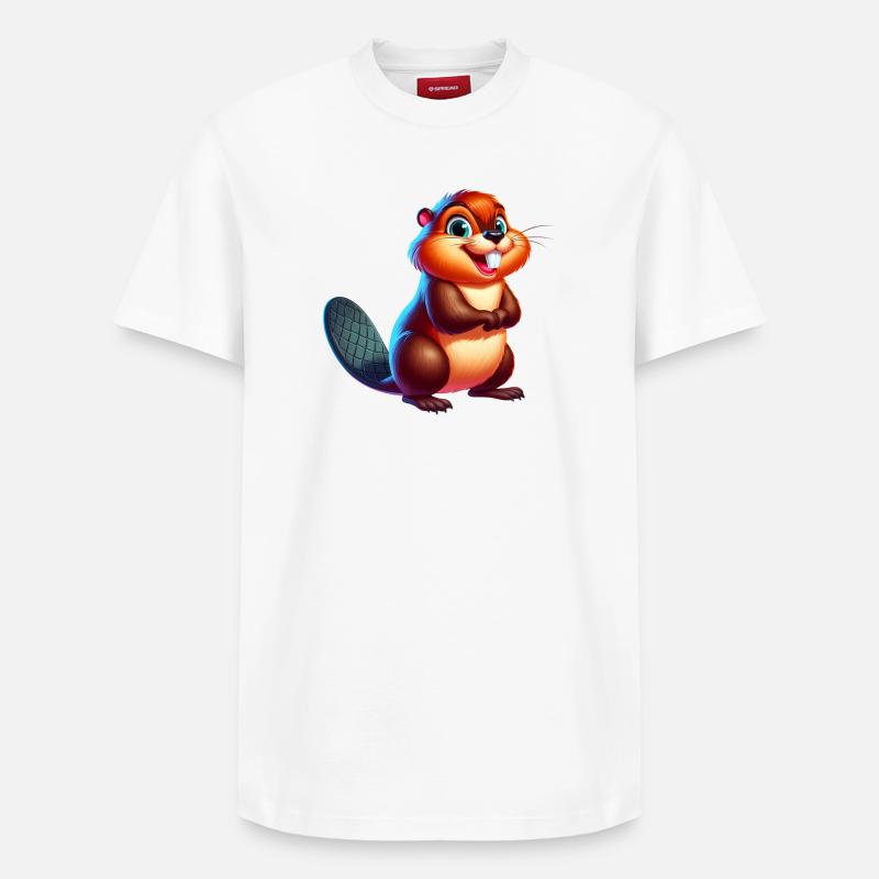 Castor - T-shirt unisexe décontracté en coton Supima – de SPREAD - blanc