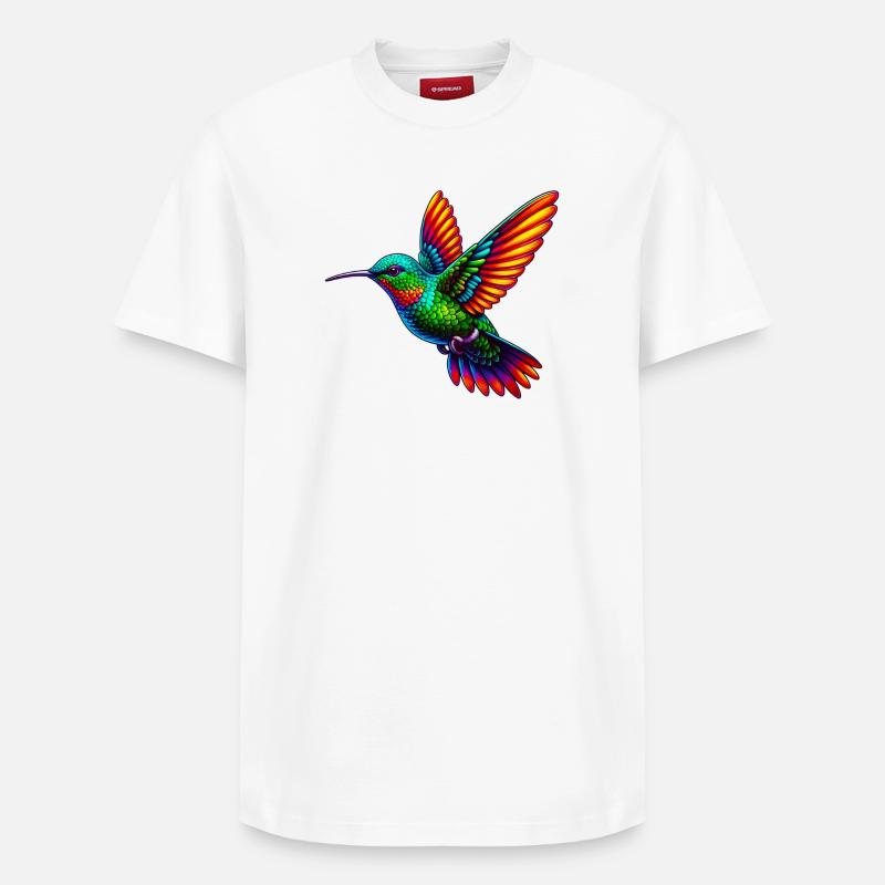 Kolibri - Relaxed Unisex Supima Cotton T-Shirt – von SPREAD - Weiß