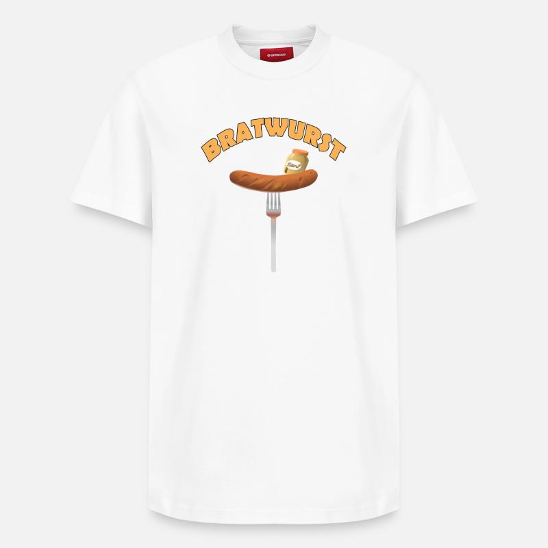 Bratwurst - T-shirt unisexe décontracté en coton Supima – de SPREAD - blanc