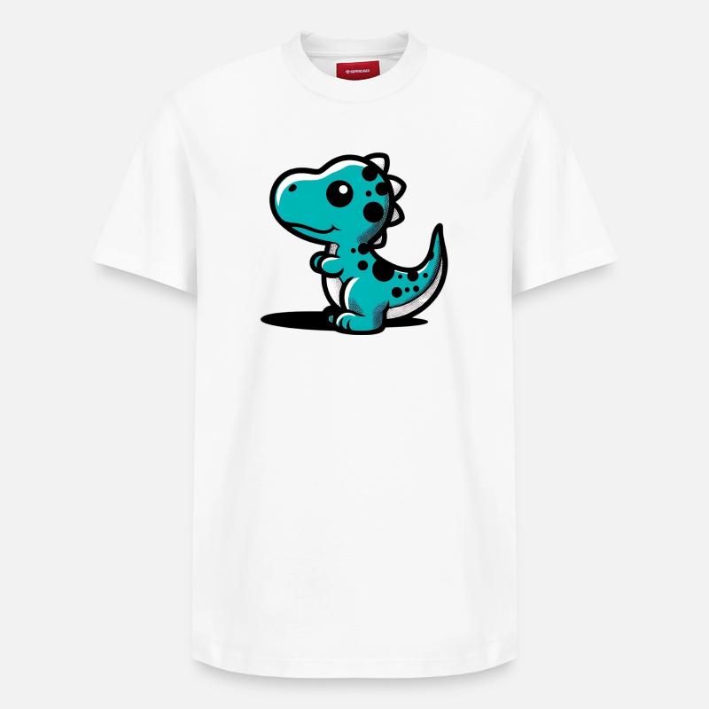 Dinosaurier - Relaxed Unisex Supima Cotton T-Shirt – von SPREAD - Weiß