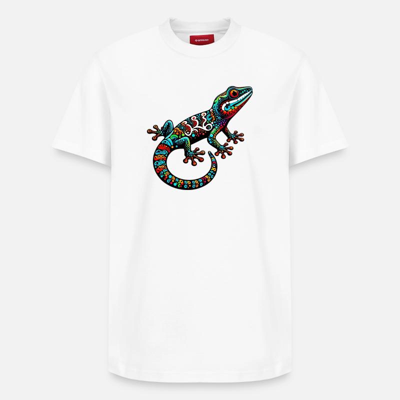 Gecko - T-shirt unisexe décontracté en coton Supima – de SPREAD - blanc