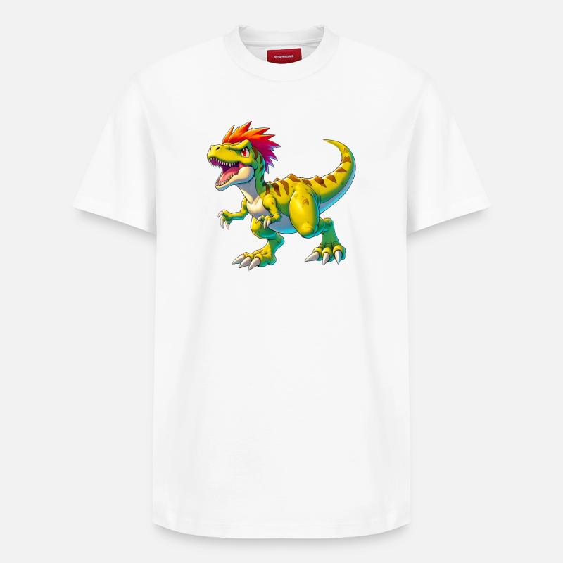 Dinosaurier - Relaxed Unisex Supima Cotton T-Shirt – von SPREAD - Weiß