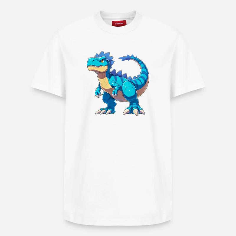 Dinosaure - T-shirt unisexe décontracté en coton Supima – de SPREAD - blanc