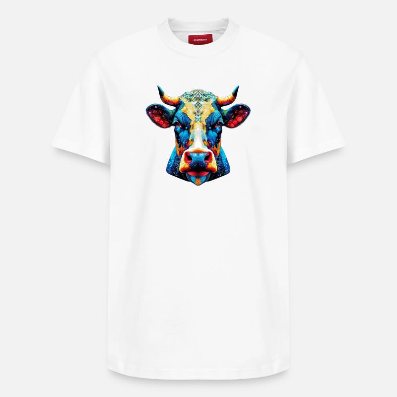 Vache - T-shirt unisexe décontracté en coton Supima – de SPREAD - blanc