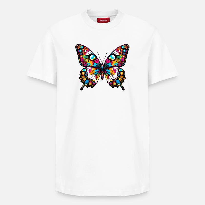 Papillon - T-shirt unisexe décontracté en coton Supima – de SPREAD - blanc