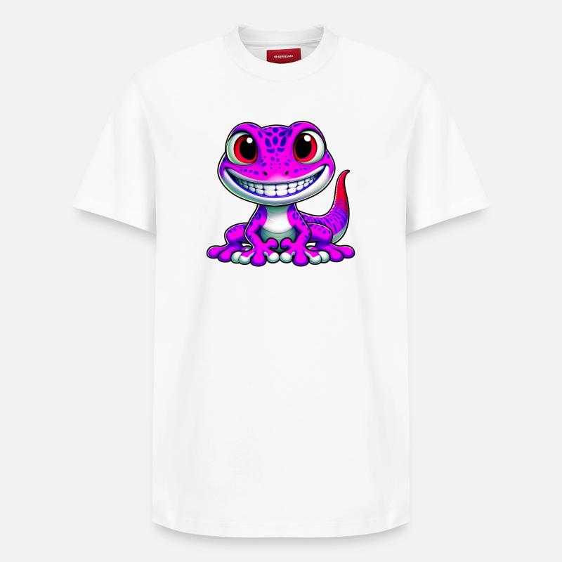 Gecko - T-shirt unisexe décontracté en coton Supima – de SPREAD - blanc