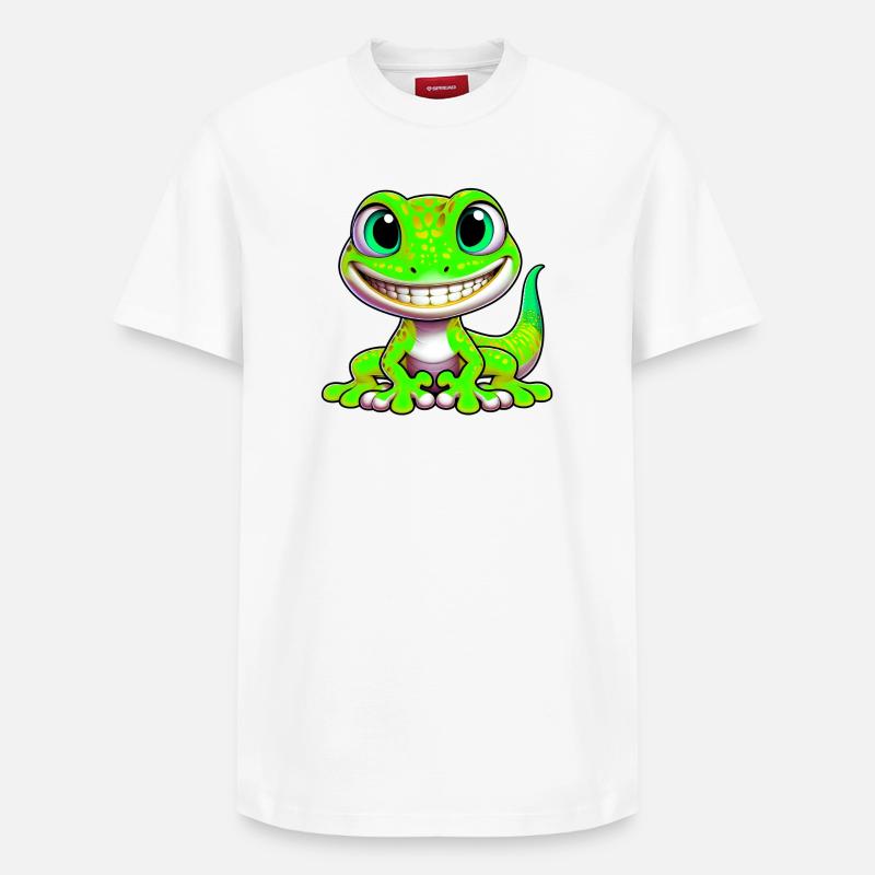 Gecko - T-shirt unisexe décontracté en coton Supima – de SPREAD - blanc