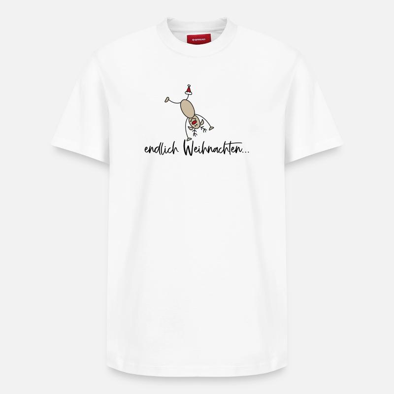 Noël drôle - T-shirt unisexe décontracté en coton Supima – de SPREAD - blanc