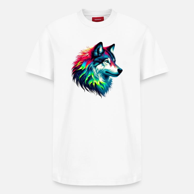 Wolf - Relaxed Unisex Supima Cotton T-Shirt – von SPREAD - Weiß