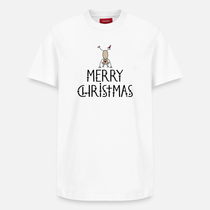 Noël drôle - T-shirt unisexe décontracté en coton Supima – de SPREAD - blanc