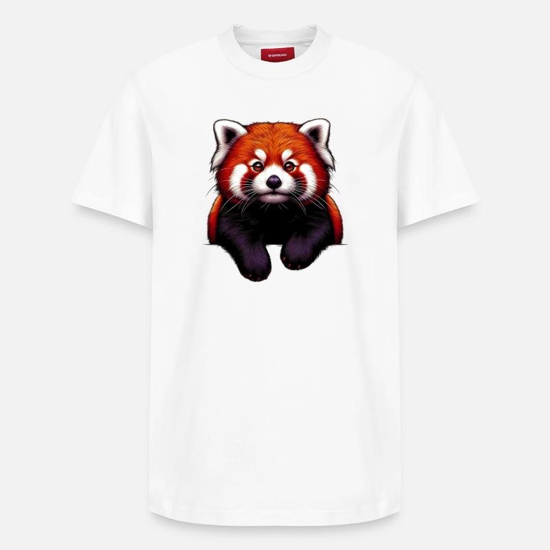 Petit panda - T-shirt unisexe décontracté en coton Supima – de SPREAD - blanc