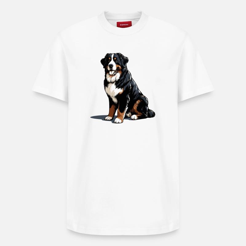 Bouvier bernois - T-shirt unisexe décontracté en coton Supima – de SPREAD - blanc