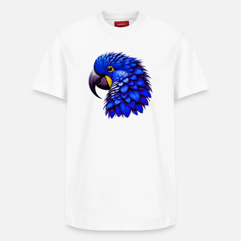 Perroquet - T-shirt unisexe décontracté en coton Supima – de SPREAD - blanc