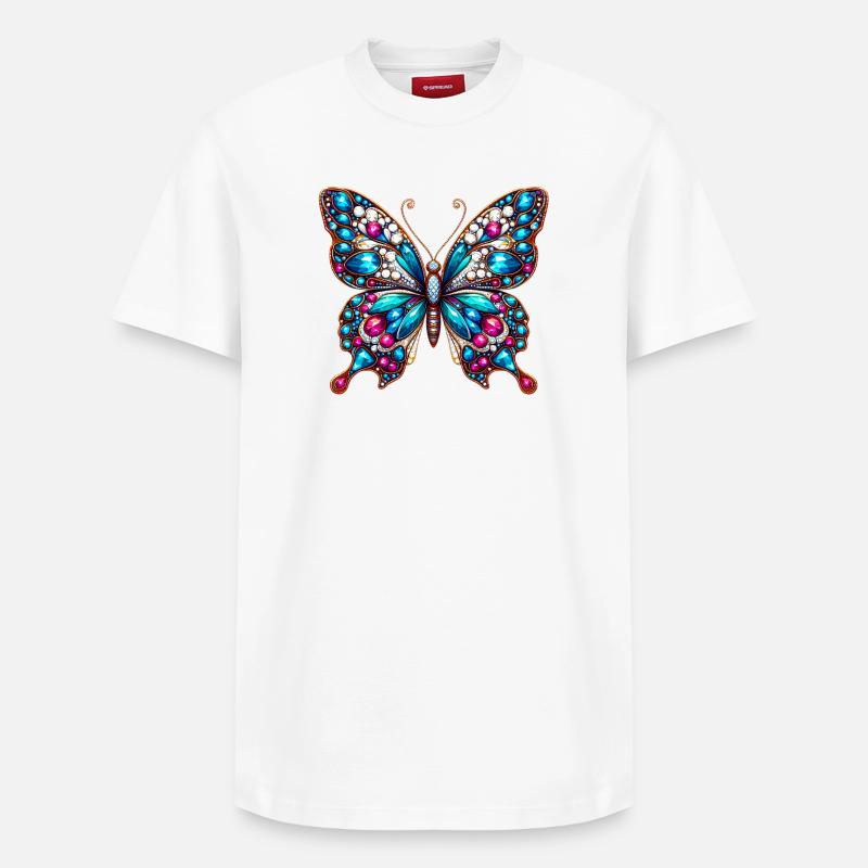 Papillon - T-shirt unisexe décontracté en coton Supima – de SPREAD - blanc
