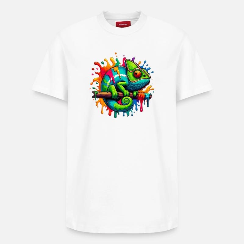Caméléon - T-shirt unisexe décontracté en coton Supima – de SPREAD - blanc