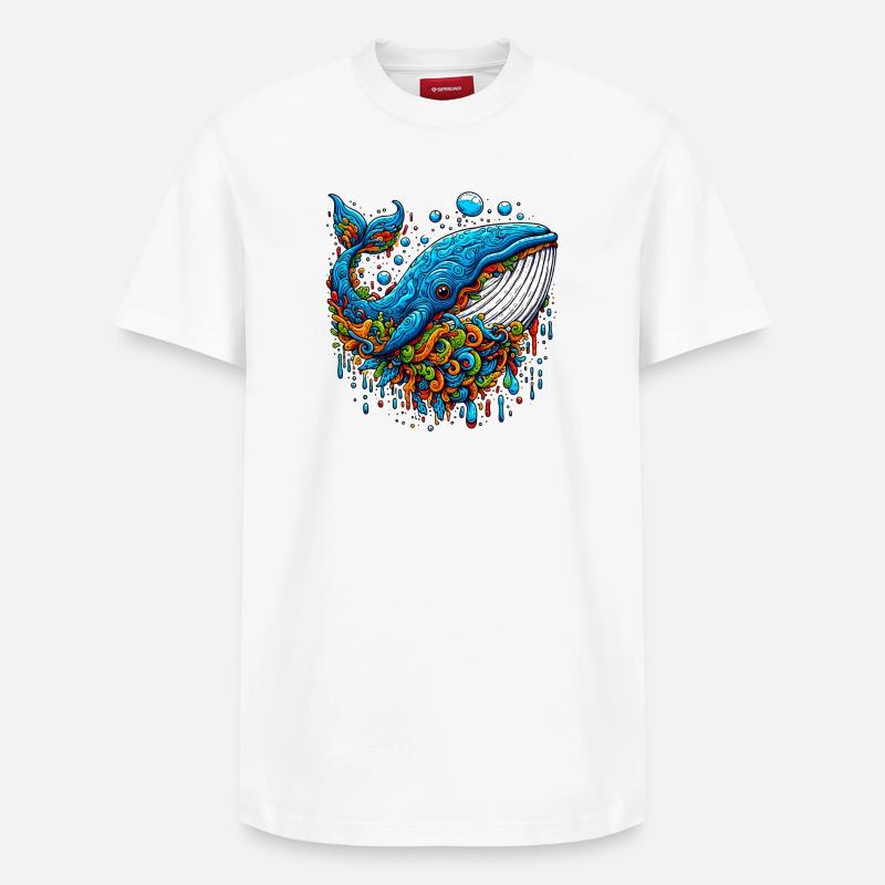 Baleine - T-shirt unisexe décontracté en coton Supima – de SPREAD - blanc