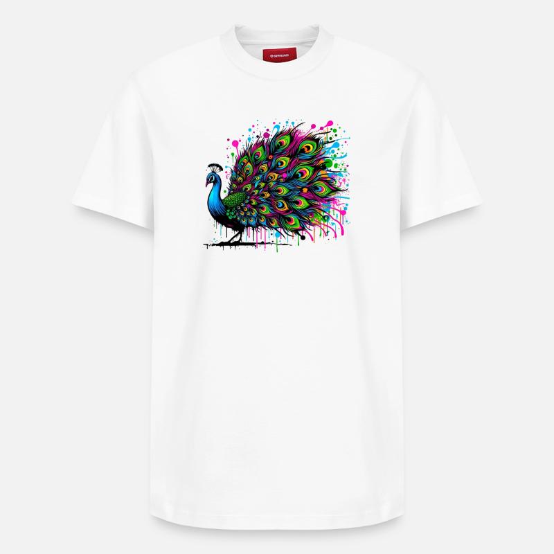 Paon - T-shirt unisexe décontracté en coton Supima – de SPREAD - blanc