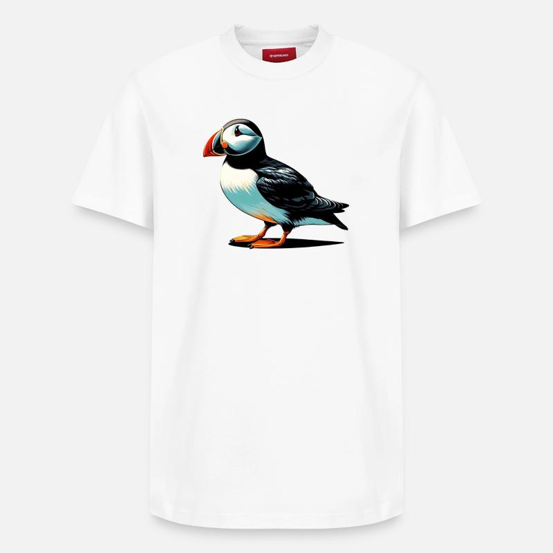 Macareux - T-shirt unisexe décontracté en coton Supima – de SPREAD - blanc