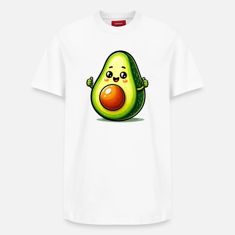 Avocat - T-shirt unisexe décontracté en coton Supima – de SPREAD - blanc