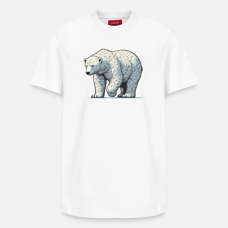 Eisbär - Relaxed Unisex Supima Cotton T-Shirt – von SPREAD - Weiß