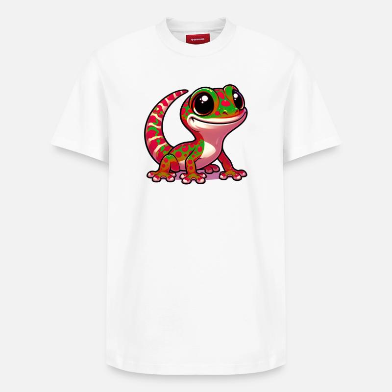 Gecko - T-shirt unisexe décontracté en coton Supima – de SPREAD - blanc