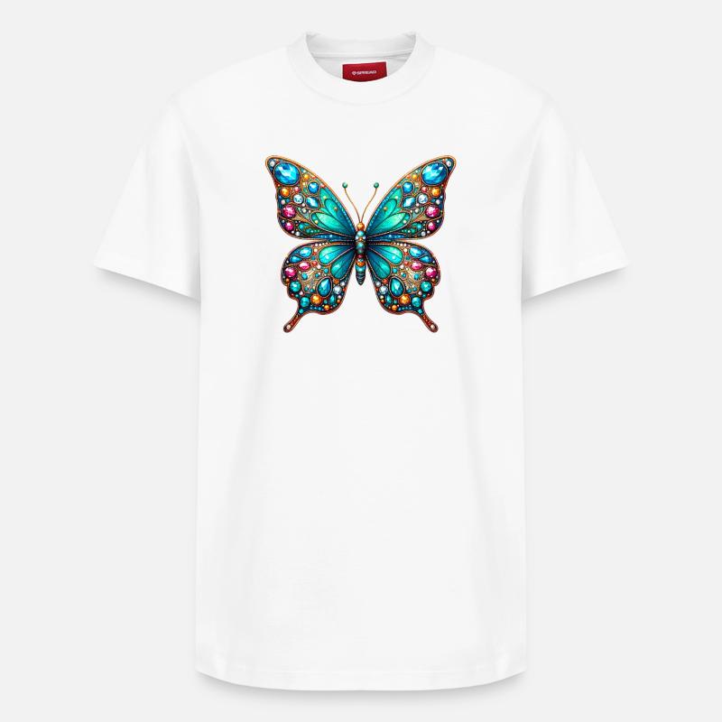 Papillon - T-shirt unisexe décontracté en coton Supima – de SPREAD - blanc